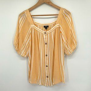 NWT A.N.A Stripe Button Down Blouse